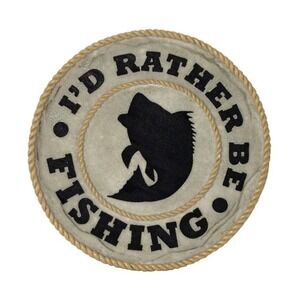 Garden Décor I'd Rather Be Fishing Stepping Stone Decorative Stone